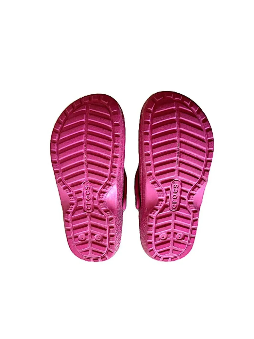 Crocs Pink Glitter Fuzz-Lined Clogs - Youth Size J3